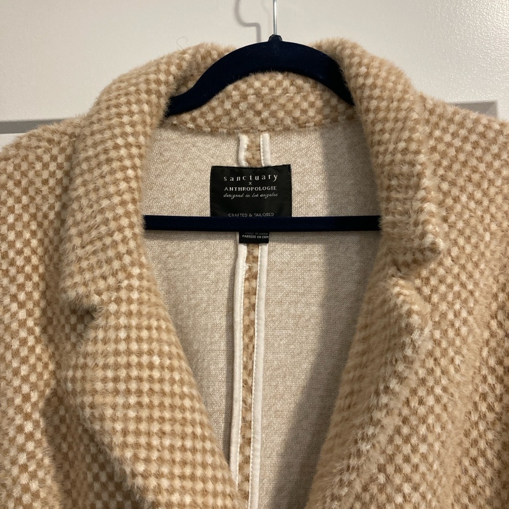 Sanctuary (Anthropology) Women's Tan Checkered Teddy Jacket - sold out